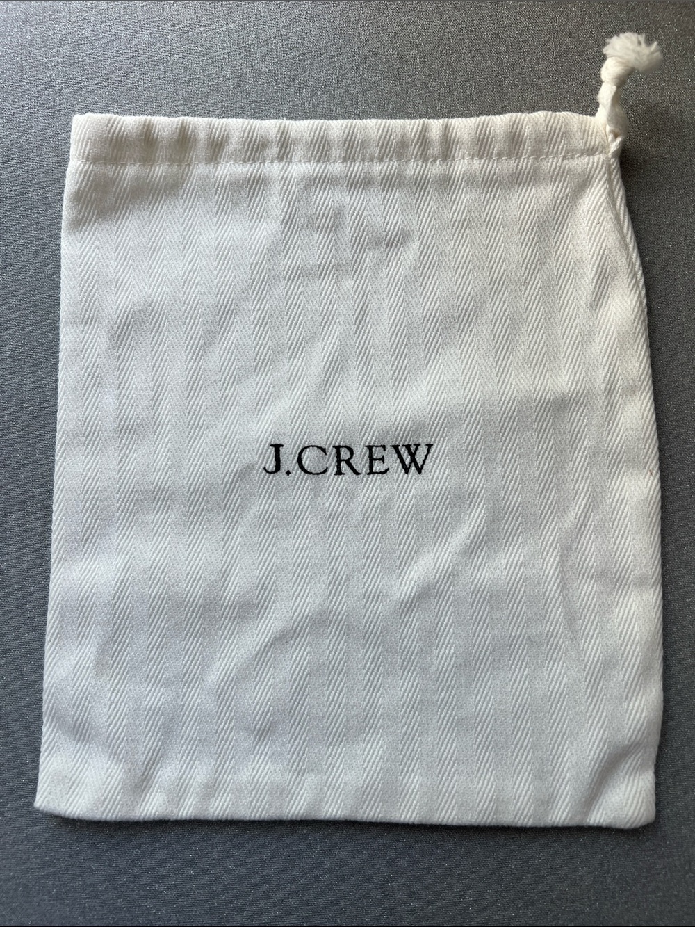 J. Crew | White Drawstring Accessory Dust Pouch Size 6.25” x 7.25”
